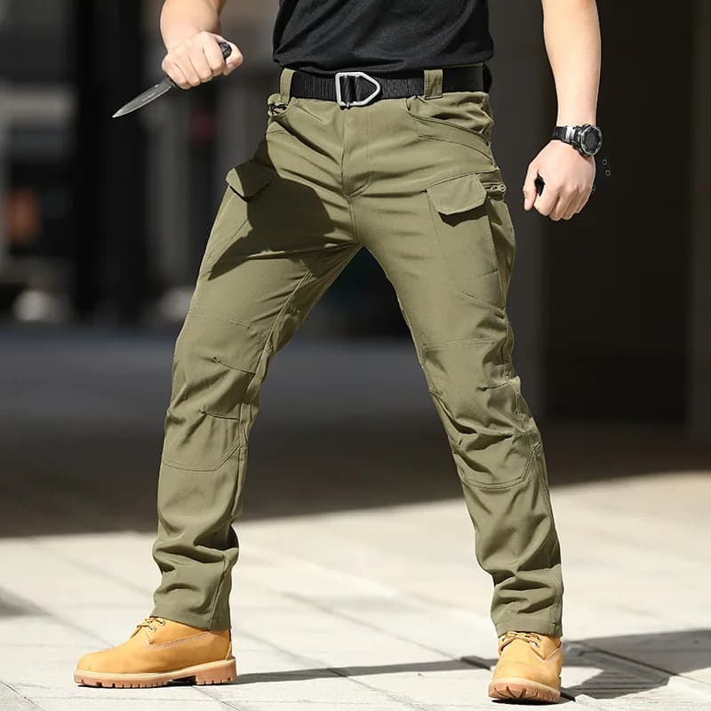Pantaloni Tattici Mimetici da Allenamento, Pantaloni Outdoor Elastici Primaverili e Autunnali, Morbidi e Impermeabili per Uomo