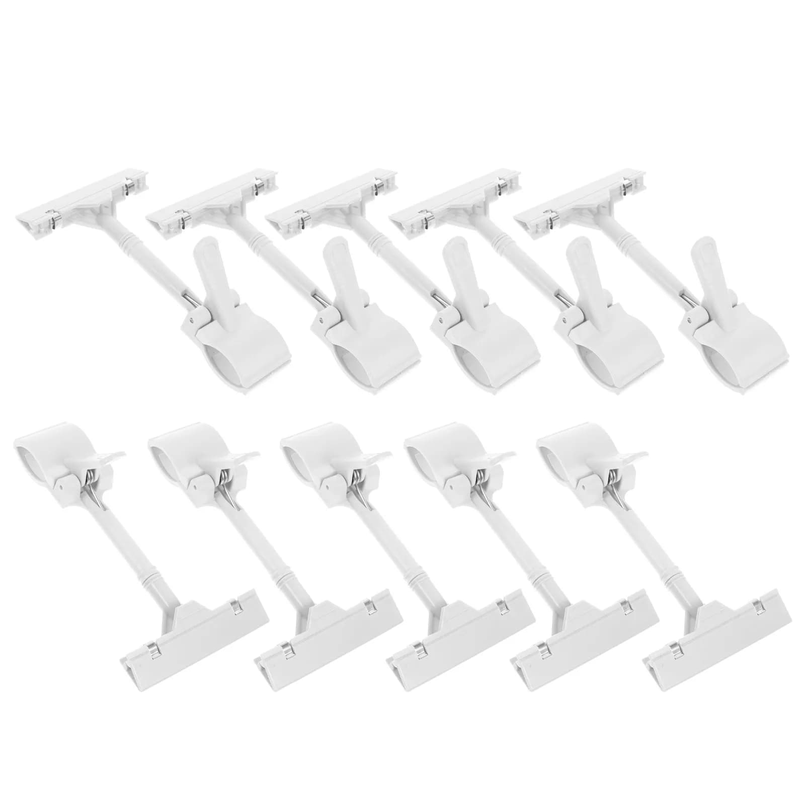 10 Pezzi Clip Pubblicitari Girevoli in Plastica per Espositori da Supermercato, Porta Etichette per Scaffali, Supporto per Cartellini, Morsetto per Cartelli Retail