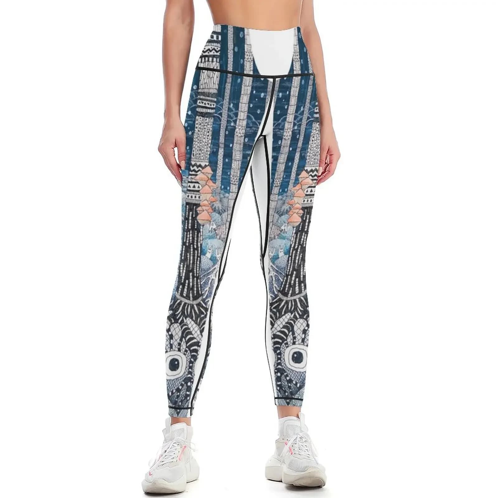 Owl Forest Leggings Set sportivo da donna a vita alta push-up con pantaloni harem Leggings da donna