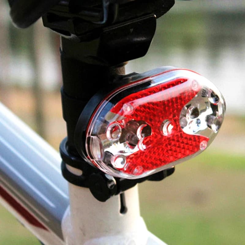 Set of 5 Bicycle Marking Lights Q145, 9 Colored LEDs, Cycling Safety Equipment, Mountain Bike Rear Light