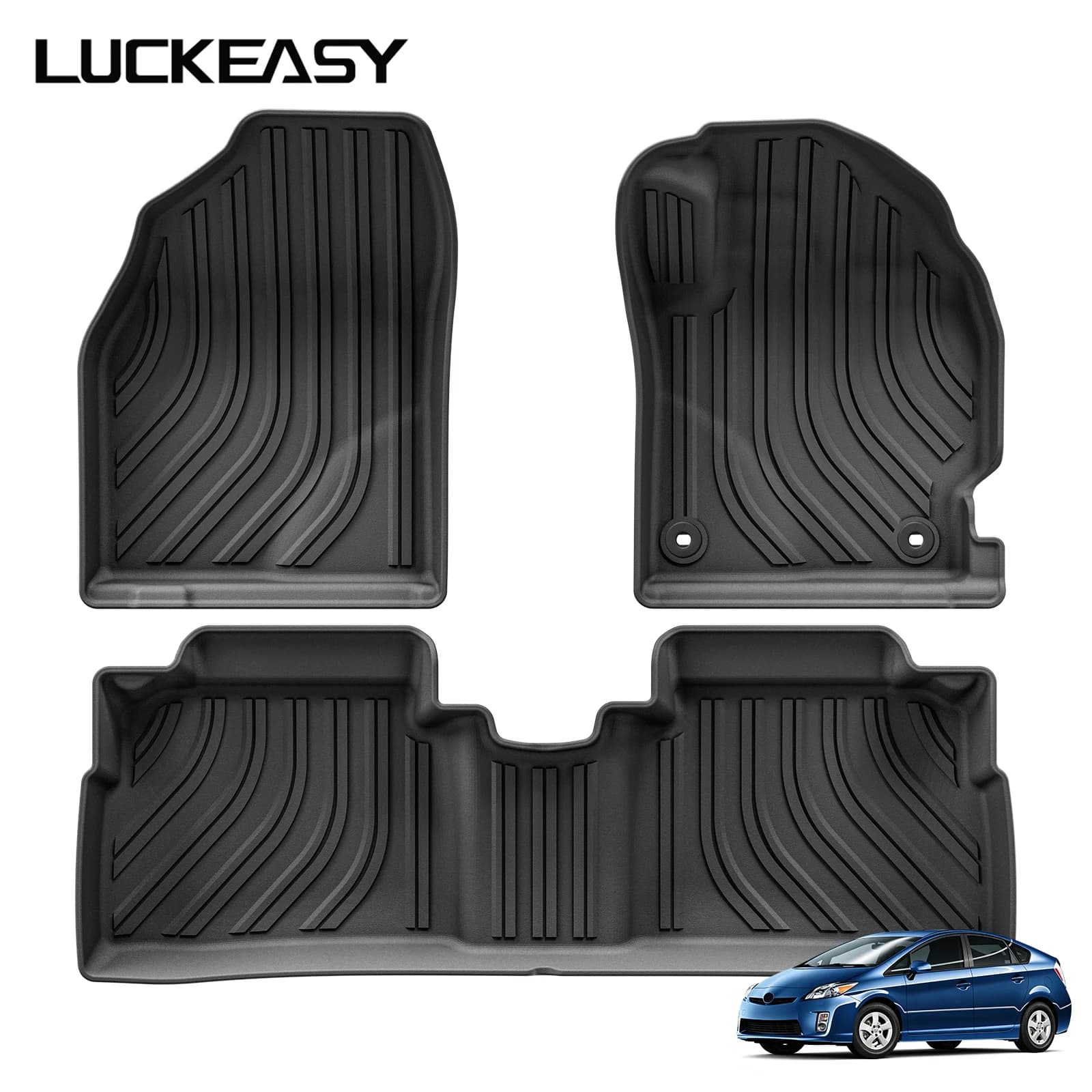 LUCKEASY for Toyota Prius 30Series 2009-2014(Fuel version)Car Floor Mats Protective Mat Accessories Cargo Liner Only Fit RHD