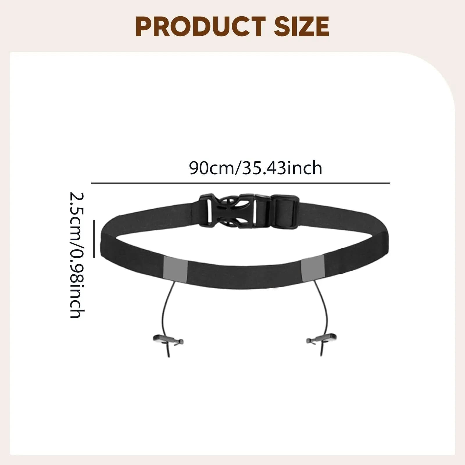 Cintura Elastica Essenziale per Triathlon e Corsa, Porta Numero Portatile Unisex per Adulti, Maratona e Ciclismo