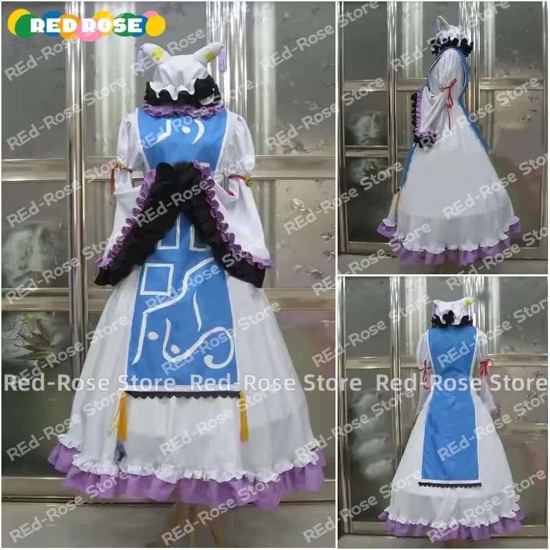 【Personalizzato】 Gioco Anime Touhou Project Yakumo Ran Costume Cosplay Halloween Party Abbigliamento Outfit Halloween Natale