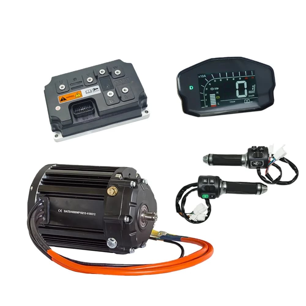 Motore QS Motor QS138 90H V3 4KW con riduttore 1:2.35, kit motore a trasmissione centrale con controller EM260SGTP per moto elettriche