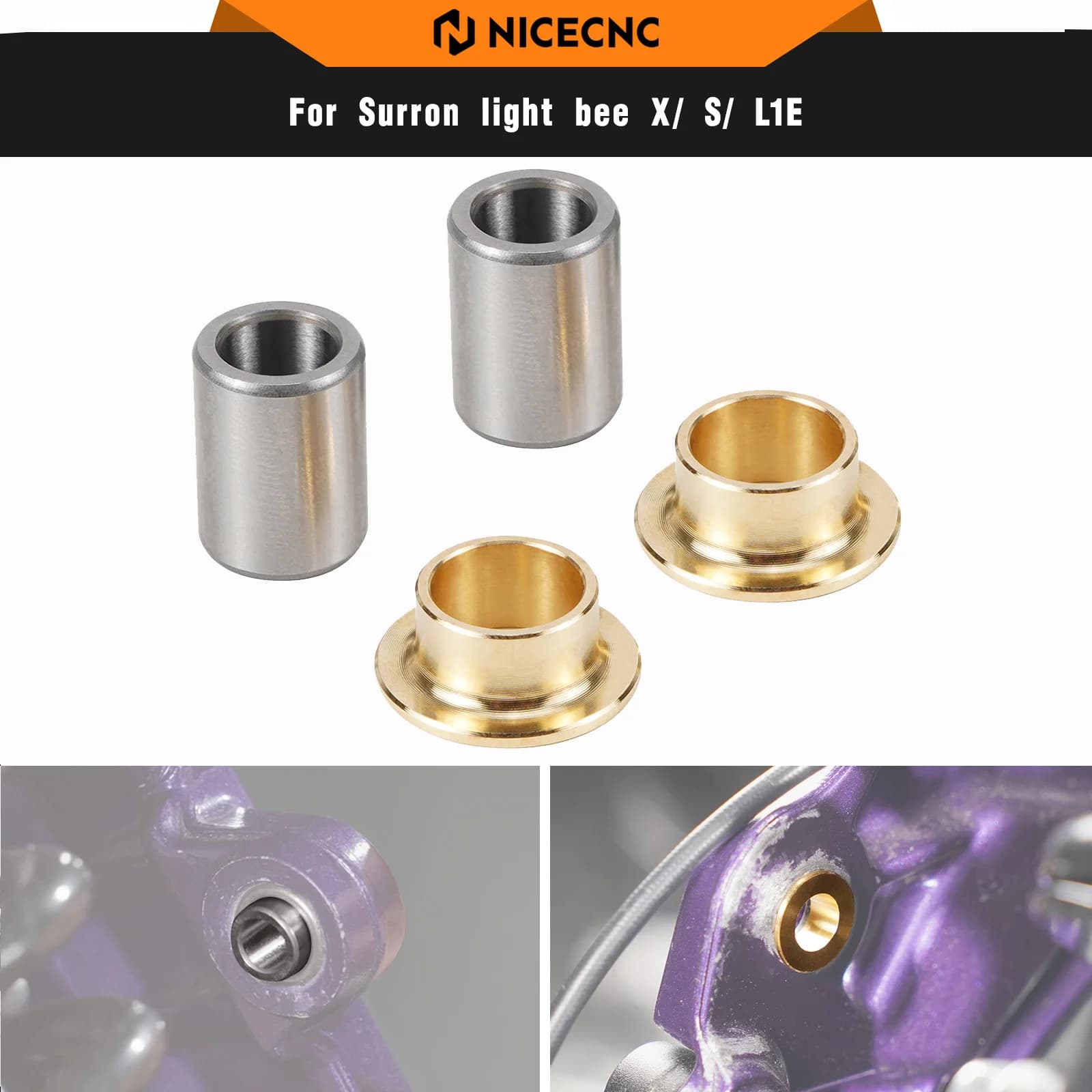 NICECNC Forcellone Posteriore E Boccole Foro Telaio Per Surron light bee X light bee S L1E Segway X160 Segway X260 Sur-ron Parti Della Bici