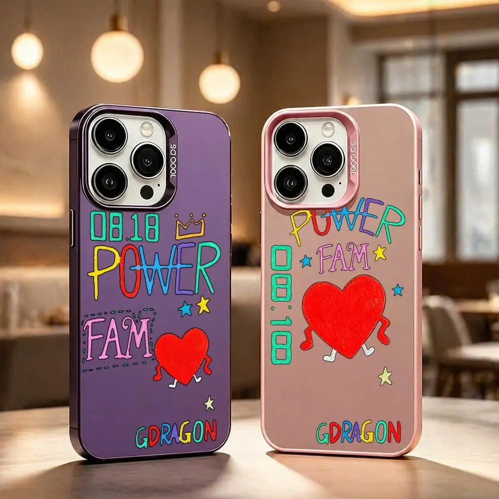 Cover per telefono S-G-Dragons Serie Colorata Argento per iPhone 11/12/13/14/15/16/17 Pro Max/Plus