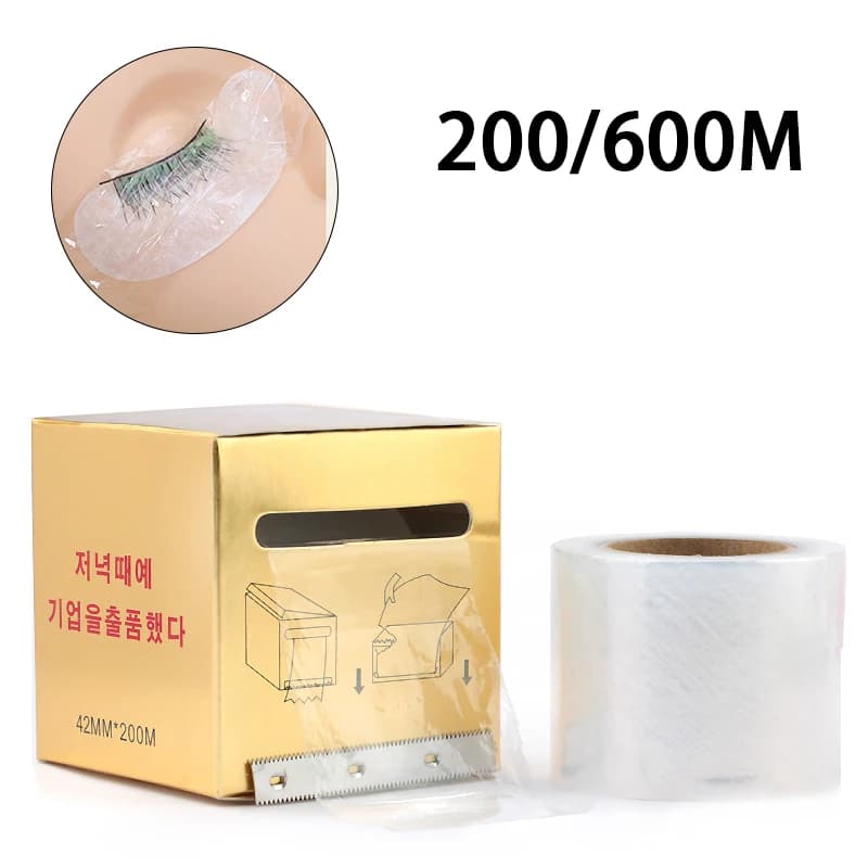 200/600M plastic wrap for eyelashes extension tool for transparent false eyelashes professional use of conservative eyes supplies for Mackup