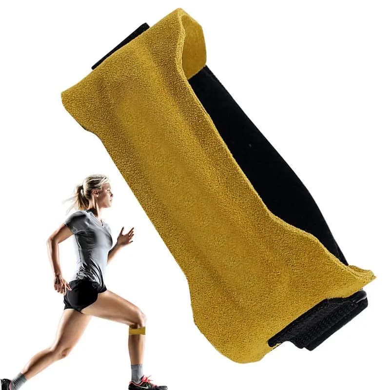 Cinghia tendine rotulea Cinghia rotulea ergonomica in pelle PU 2 pezzi Cinghia per ginocchio multiuso portatile Tutore di supporto giallo per sinistra e