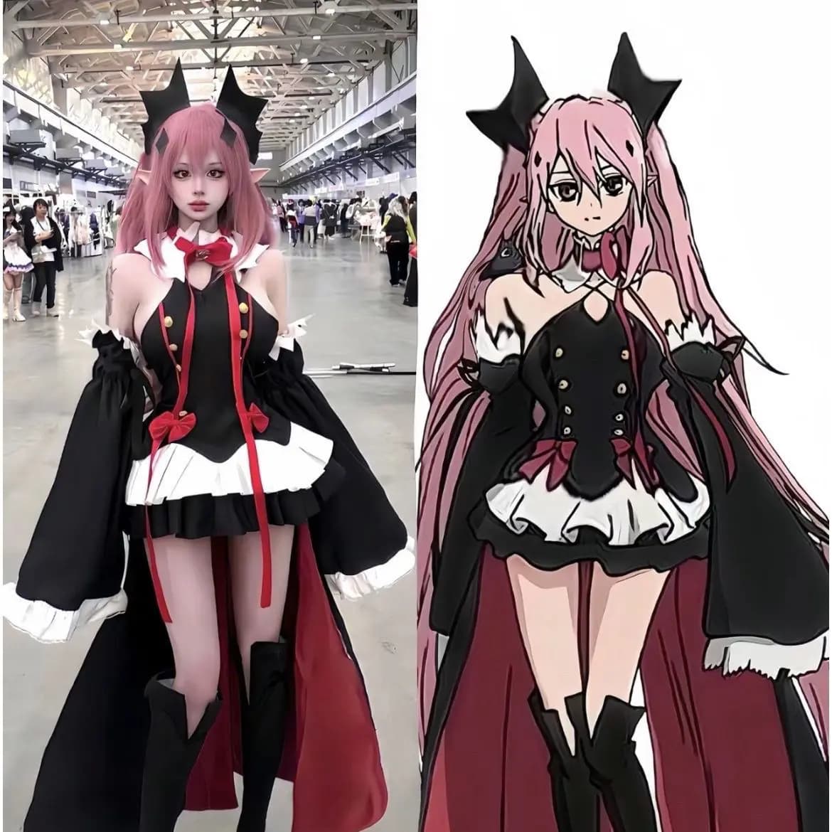 Seraph of The End Krul Tepes Cosplay Costume Anime Owari No Seraph Vampire Witch Lolita Dress Halloween Carnival Suit