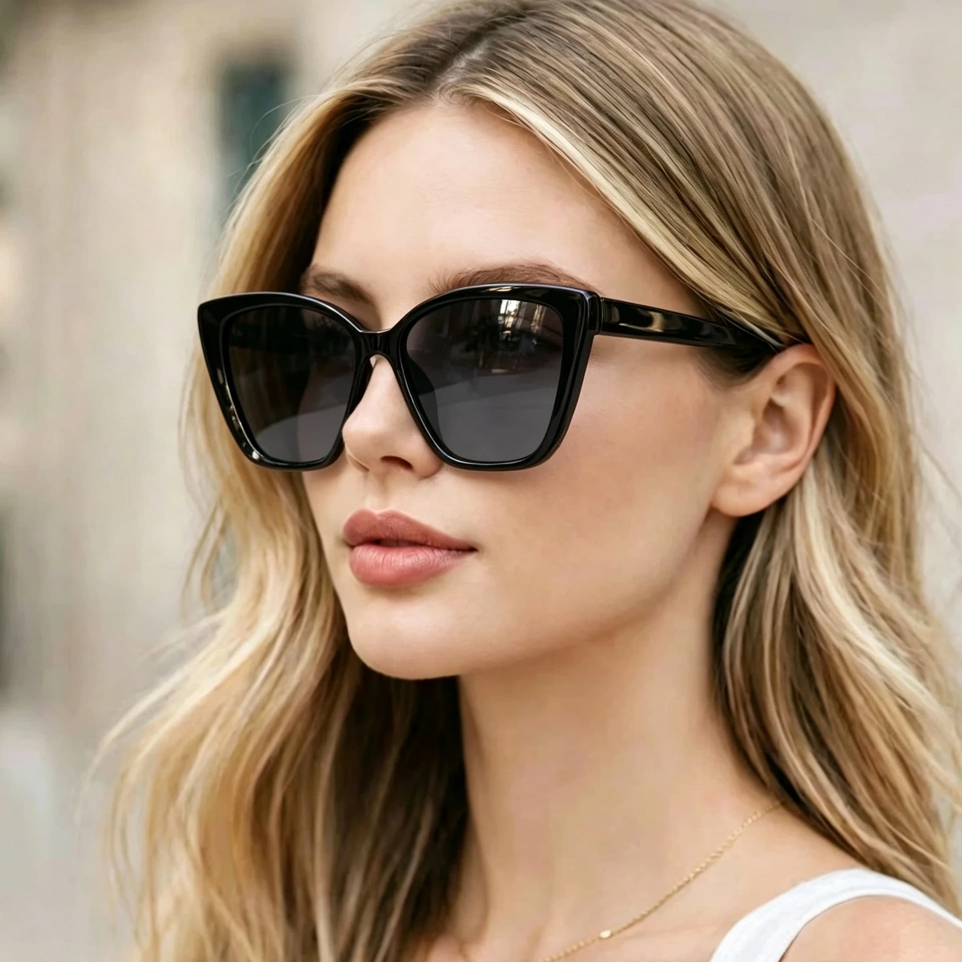 Trendy Cat Eye Sunglasses for Women Retro Square Sun Glasses New UV400 Protection Eyewear Summer Fashion Shades