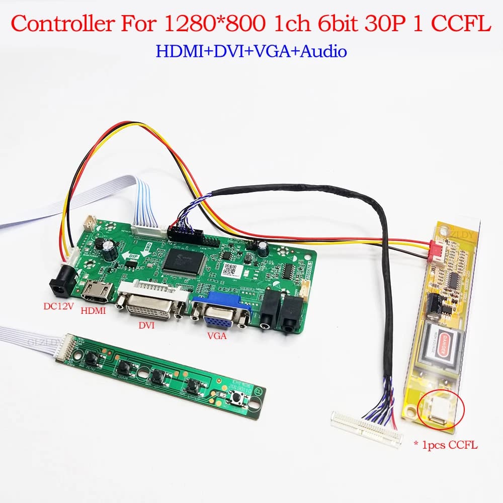 Controller board for N154I1 N154I2-L01 N154I3 N154I5 15.4" 1280X800 30P LVDS CCFL Panel screen HDMI DVI DIY monitor LCD Display