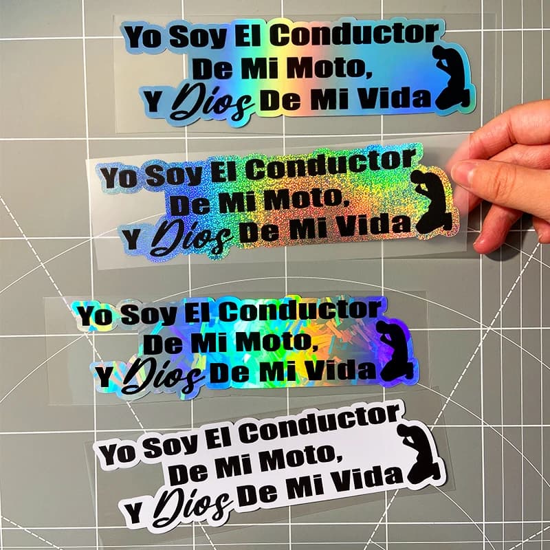 1PC Spanish Style Motorcycle Stickers Waterproof for Motorbike DIY Scooter Body Helmet Box Car Window Universal Vinyl Decals