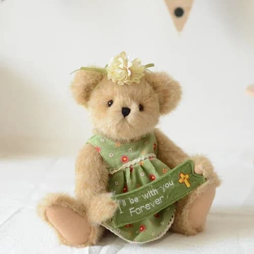 orsacchiotto peluche con vestito verde peluche congiunto orsacchiotto bambola giocattoli per bambini ragazza regalo di compleanno casa Negozio Decor Triver
