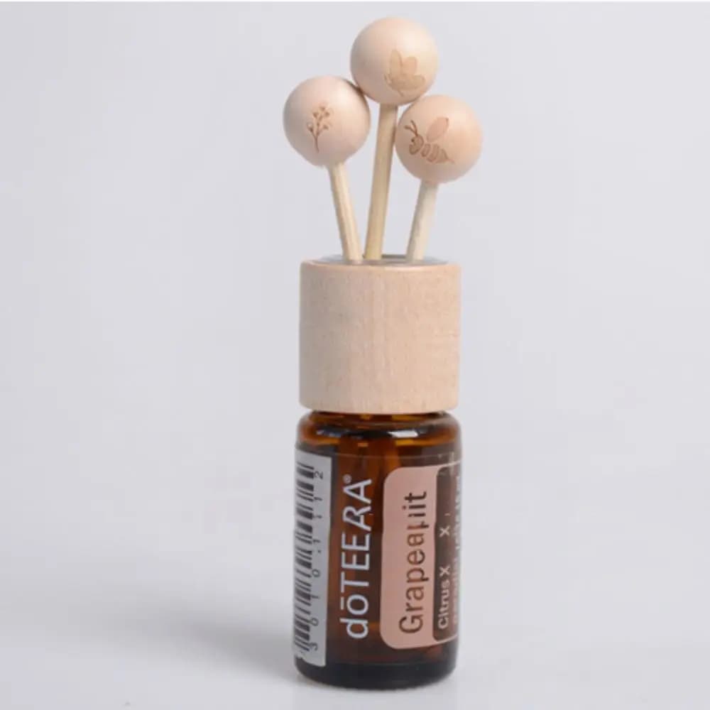 Coperchio a sfera in legno per bottiglia di olio essenziale Diffusore di fragranze Aromaterapia Bastoncini di canna in rattan Coperchio Strumento diffusore per decorazione domestica fai da te