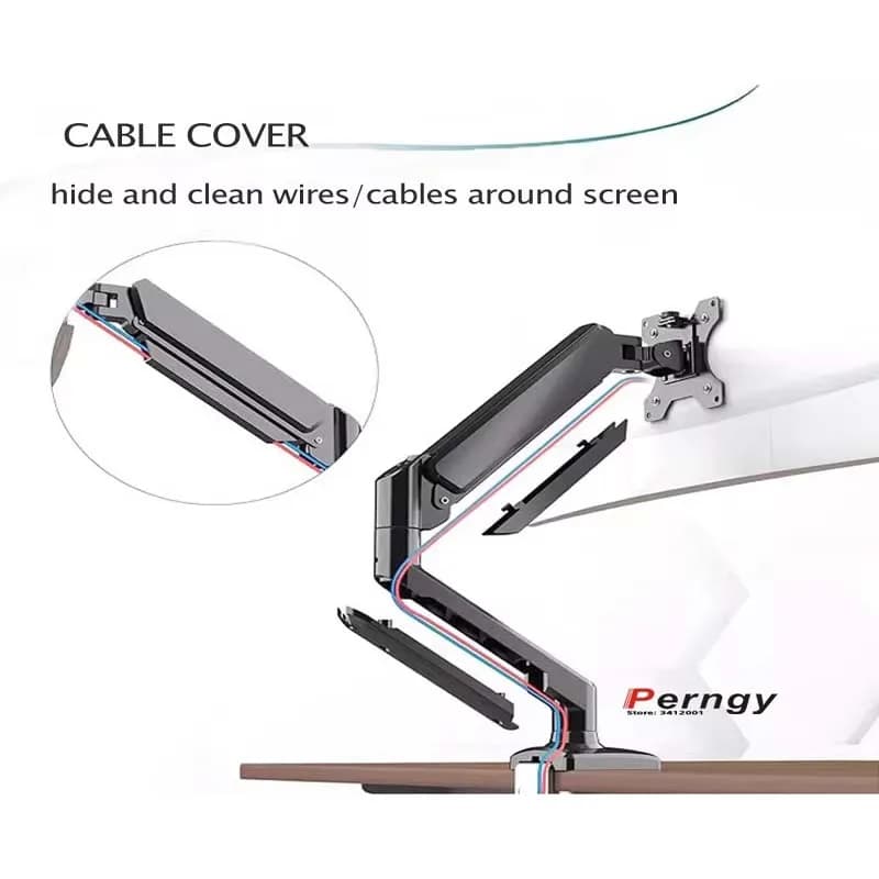 D-MOUNT D80-AW multi function 10"-17" laptop desktop stand notebook computer holder 1-9kg full motion black clamp wood plate