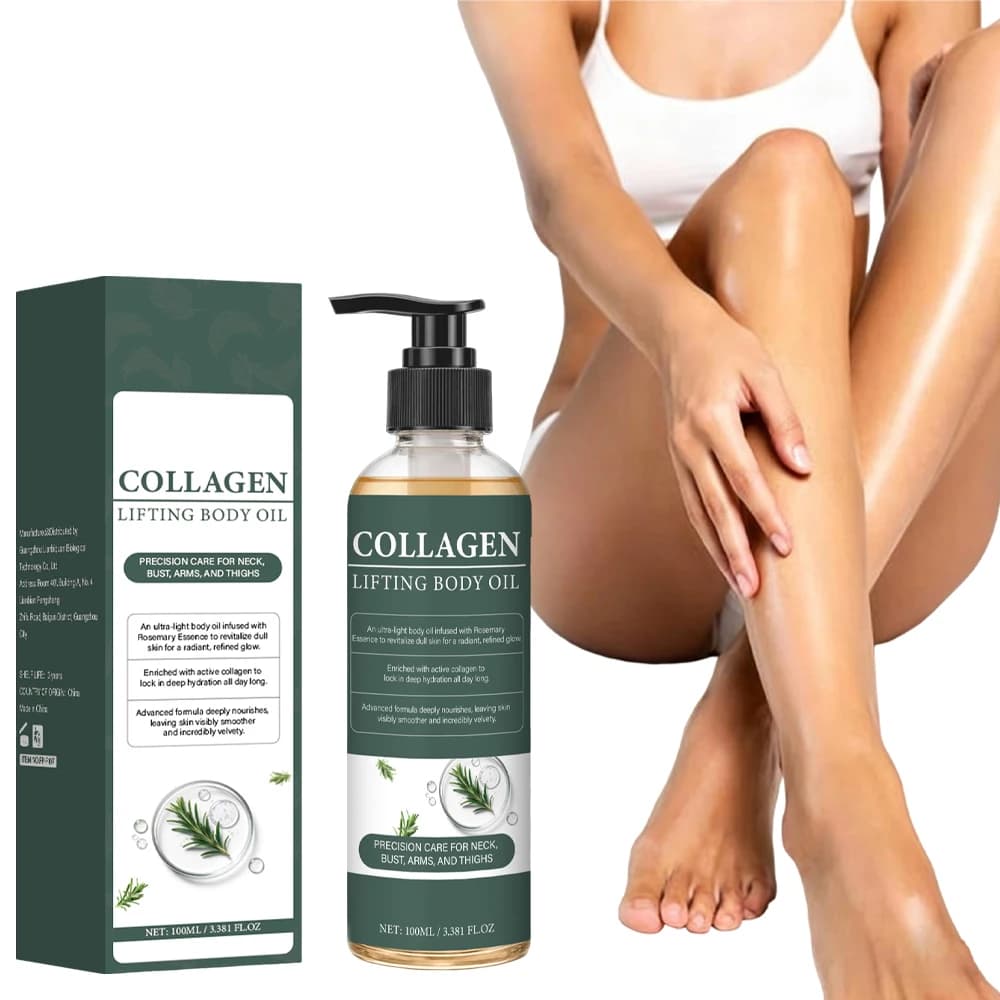 100ml Collagen Lifting Body Oil with Vitamin C and Vitamin E, Hydrates & Nourishes Skin, Firms Skin，Enhances Natural Glow Oil