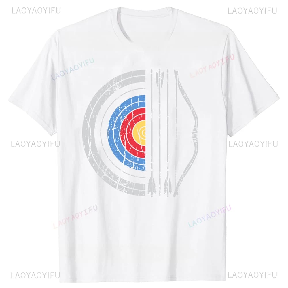 Divertente grafica tiro con l'arco Target Bow and Arrow Archer Retro Printed Tshirt Vintage Bowhunting Streetwear Summer Style Y2k T Shirt