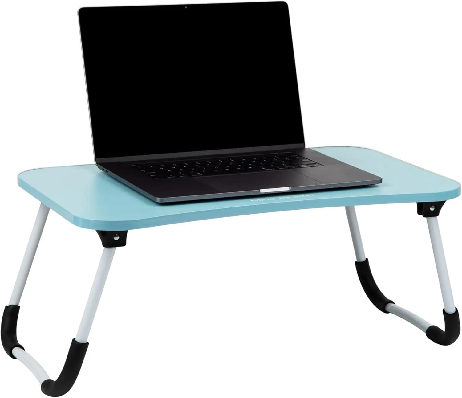 Supporto per laptop da letto, tavolino pieghevole per divano, portatile, in MDF, 59 cm (L) x 35 cm (L) x 27 cm (A), Blu