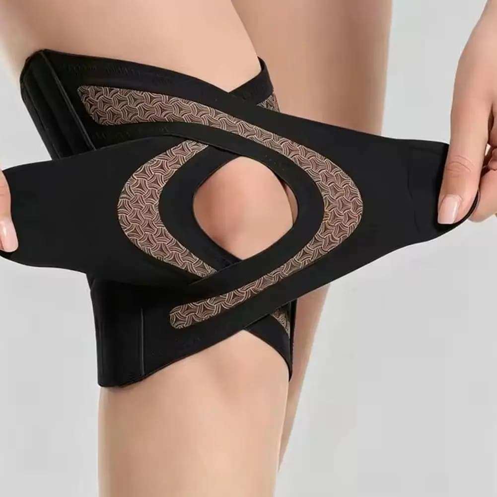 Hinge Knee Brace with Side Stabilizers - Adjustable Support for Meniscus Tear, Arthritis, Knee Pain Relief for Men & Women1PC