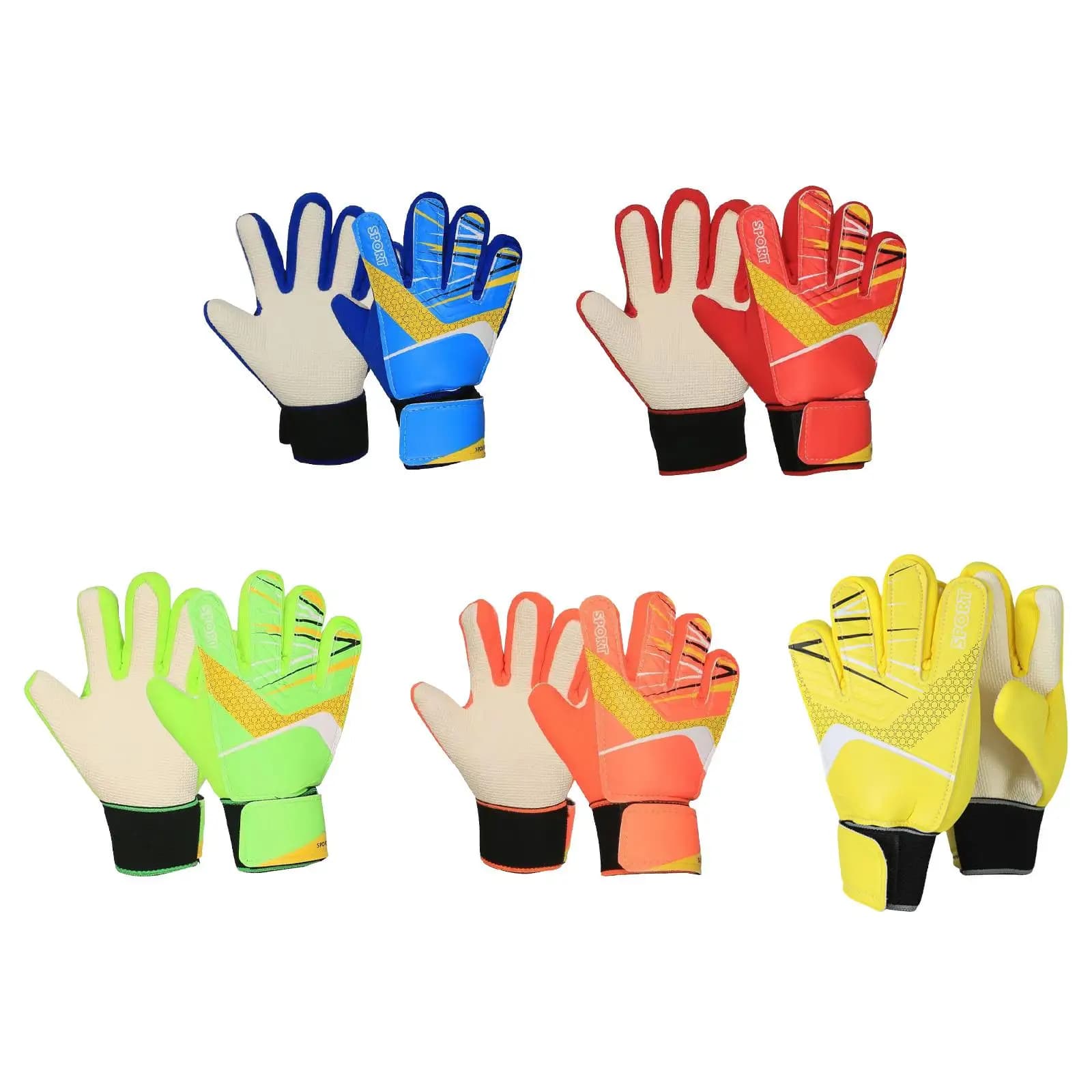 Guanti da portiere da calcio per bambini Accessori sportivi antiscivolo alla moda portatili Protezione leggera per le dita Guanti pratici