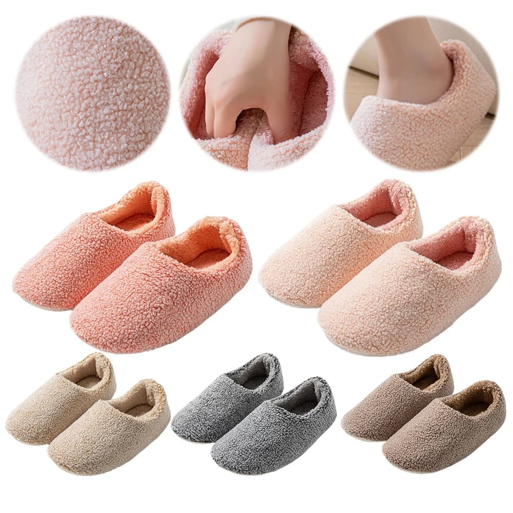Pantofole da donna in peluche Scarpe da casa per camera da letto Pantofole mocassini slip on in pile ricci Comode pantofole da casa pelose per interni ed esterni