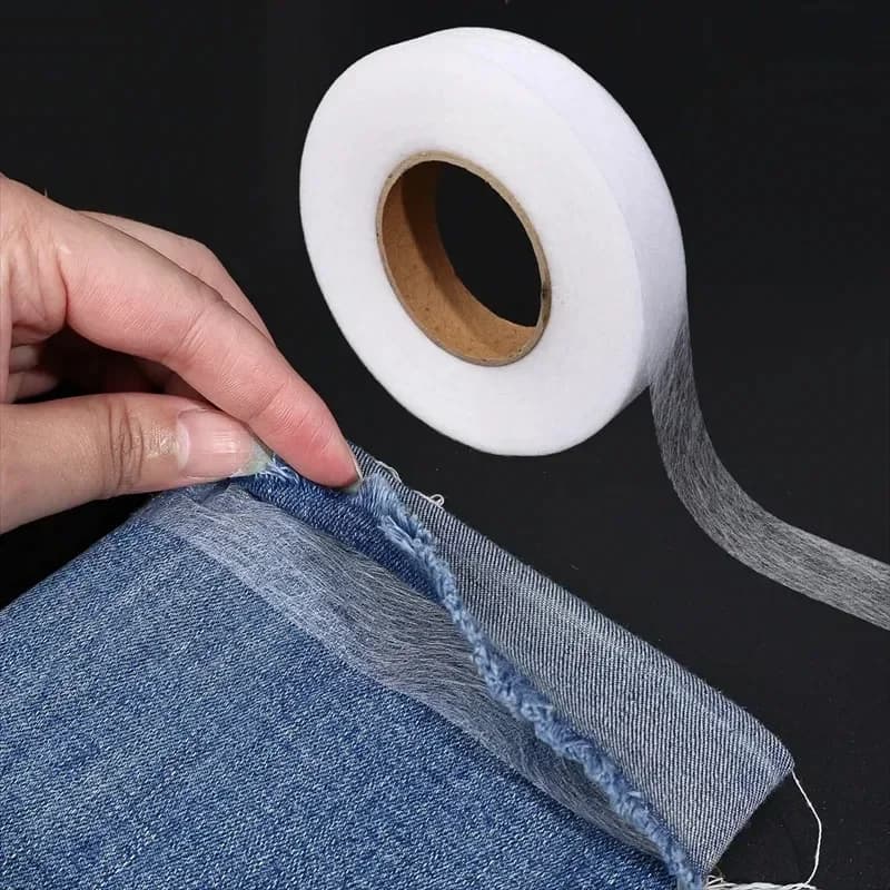 Nastro biadesivo Adesivo automatico Velcros Strap Riparazione Pantaloni Elementi di fissaggio Angoli accorciati Cucito Fai da te Nastro per orlo in ferro Organizzatore di cavi