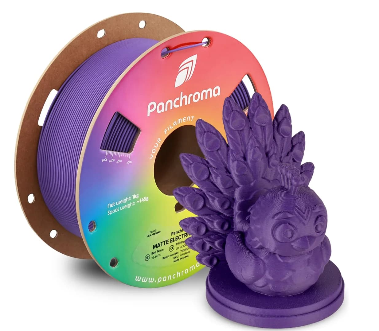 Filament PLA Opaco Polymaker Panchroma, Indigo Elettrico 1.75mm 1kg for 3D Printing, Previously Filament for Polyterra 3D Printer