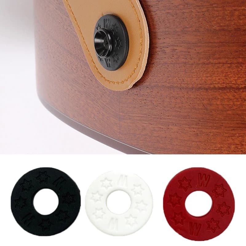 10 pezzi di serrature per tracolla per chitarra, blocchi di protezione per blocco di sicurezza in gomma per accessori per chitarra elettrica classica acustica per ukulele basso