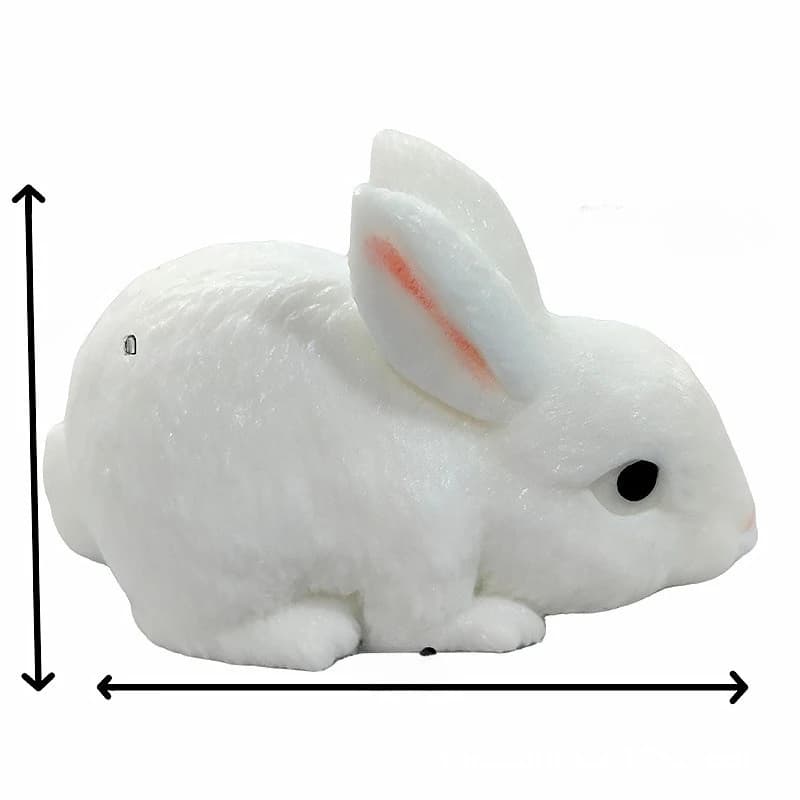 1PC White Rabbit Wet-Soft Resin Slow-Rebound Squishy Toy, Soft Anti-Burst Durable BPA-Free Odorless Non-Sticky Easy-Clean Portable Lightweight Comfort-Grip Tear-Resistant Stretchable Calming Fidget Sensory Stress Relief Play