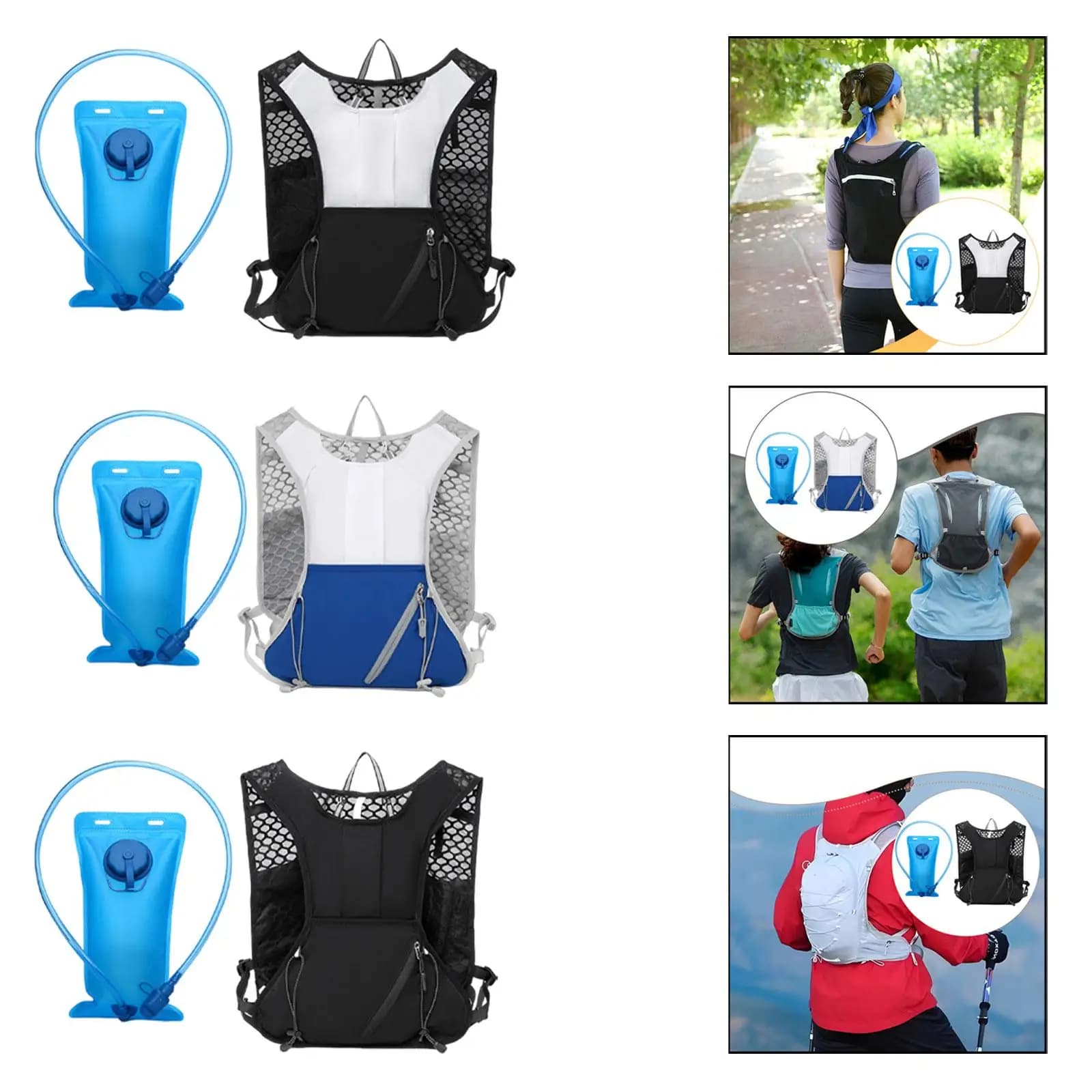 Versatile Reflective Monospalla Backpack for Men and Women, Ideal for Cycling, Running, Marathon and Hiking