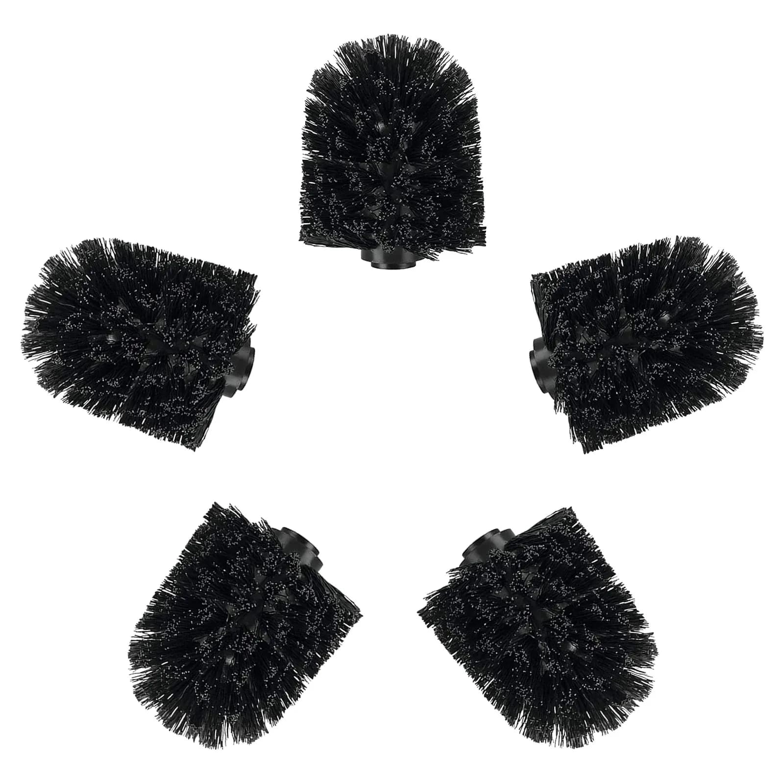 5Pcs Toilet Cleaning Brush Heads Premium Plastic Replacement Heads Strong Dense Bristles for Homes Bathrooms Offices Apartments