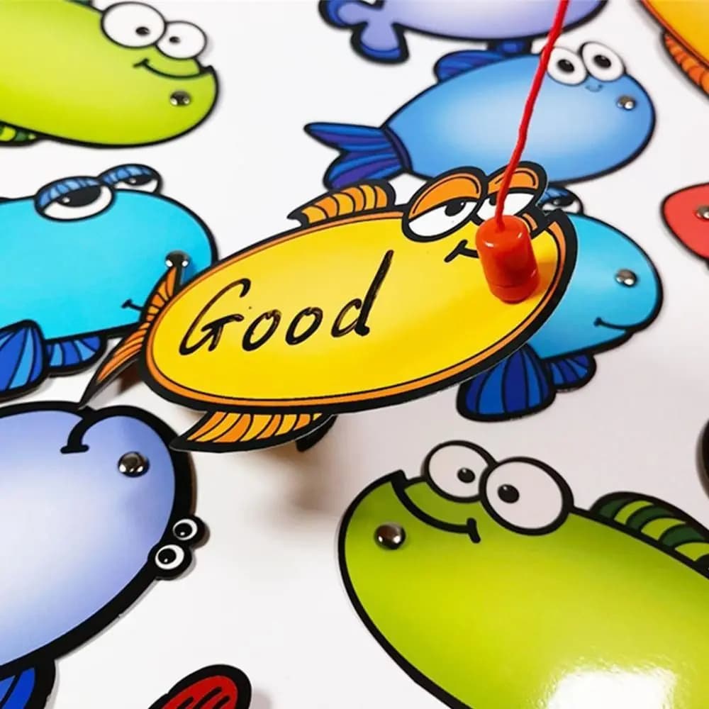Carte cancellabili a secco Carta dell'alfabeto Carta da tracciamento Apprendimento educativo Gioco magnetico per la pesca Impara la carta delle parole dell'inglese