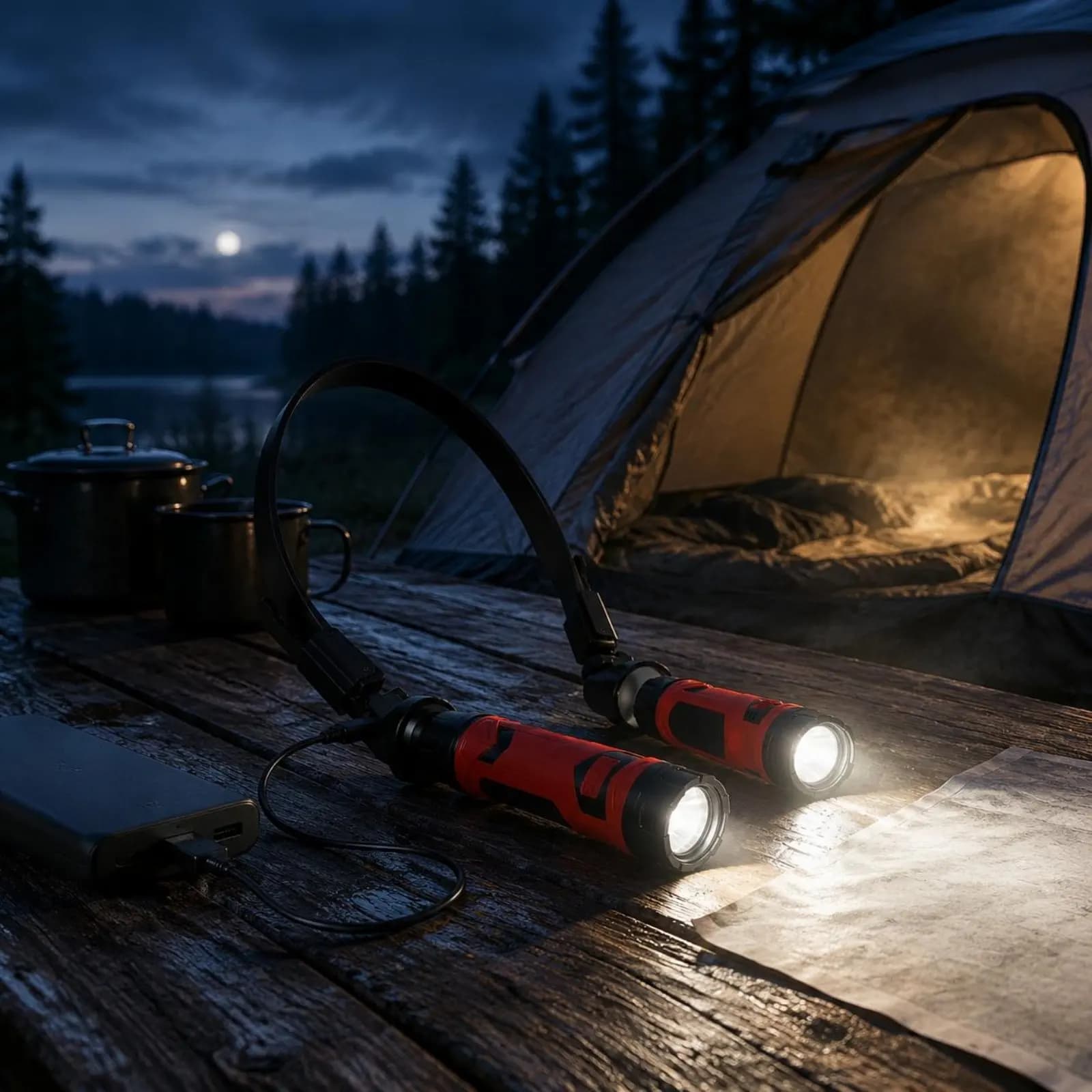 Lampada da collo ricaricabile tramite USB, illuminazione portatile regolabile