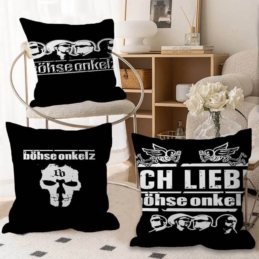 G-Germany B-Bohse O-Onkelz Cushion Cover Polyester Sofa Cushions Decorative Throw Pillows Home Decoration Pillowcover