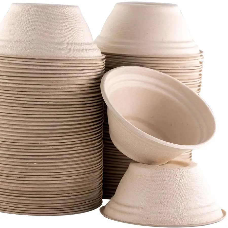 Ciotole per Animali Domestici Biodegradabili e Monouso, Confezione da 50, 8 Oz (1 Tazza) Ciotole sicure e non tossiche per cibo e acqua per cuccioli, cani di piccola taglia o gatti