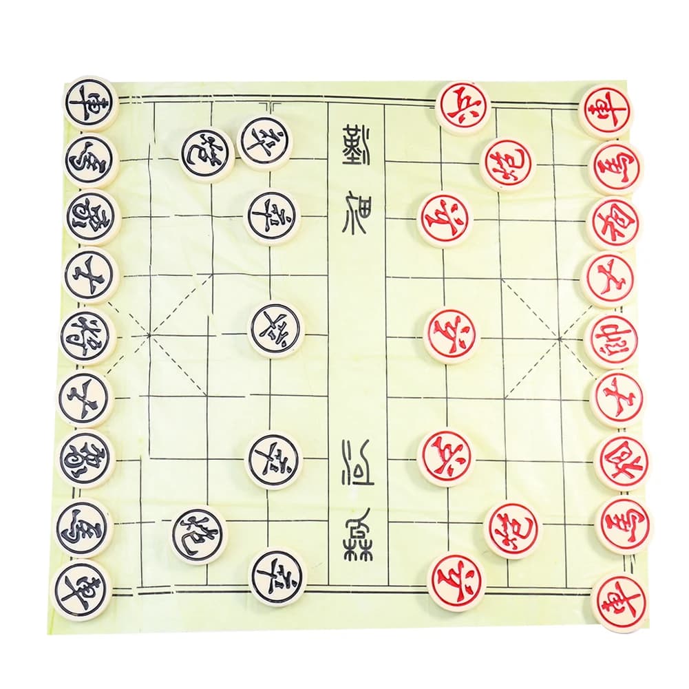 Set di scacchi cinesi in melamina Durevole gioco da tavolo Xiangqi Gioco da tavolo di strategia classico Regalo educativo portatile per adulti e bambini