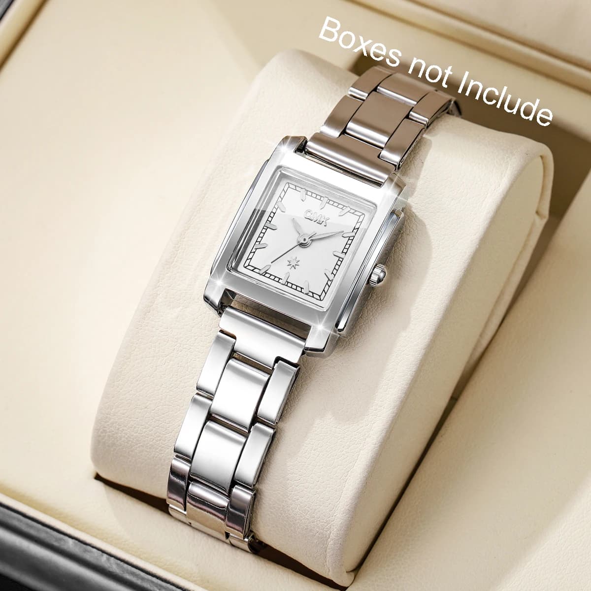Fashionable Square Quartz Women's Watch Wrist Watch With Alloy Strap Girl's Watch Relogio Feminino (No Box)