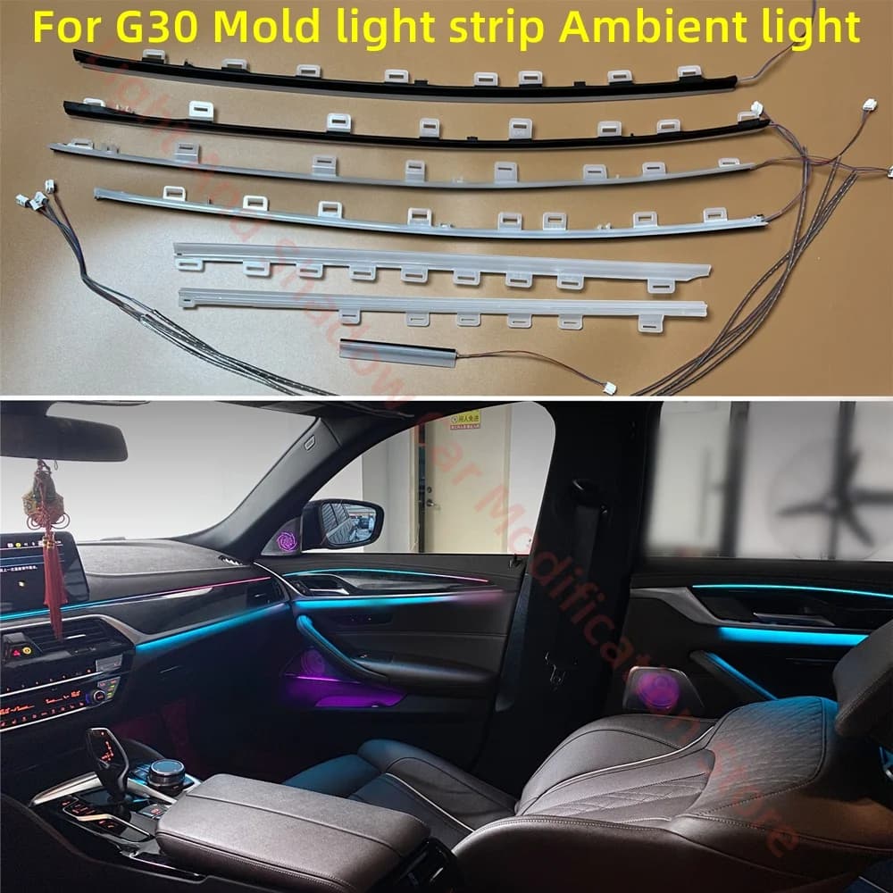 LED Environmental Light for Vehicles Suitable for BMW G30 Light Strip for Door Mold 11 Color Control Screen Protocol Indoor atmosphere