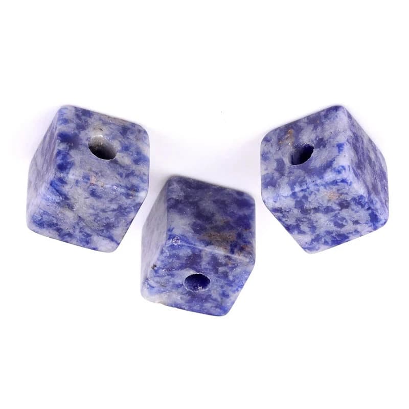 Perline Quadrate in Pietra Naturale da 16mm, 1 Pezzo, con Foro, per Creazione di Gioielli Fai-da-Te, Collane e Bracciali per Uomo/Donna