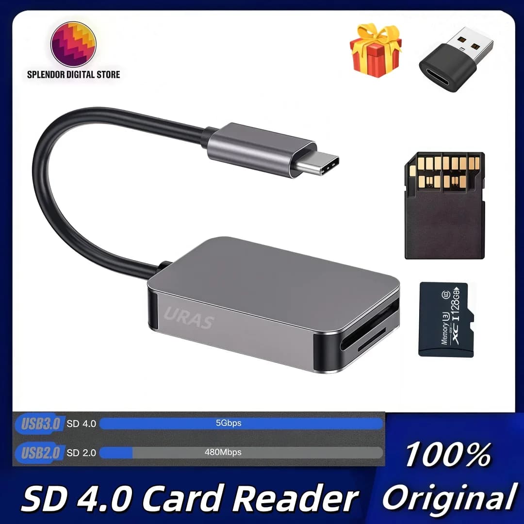 High Speed UHS-II USB C Card Reader SD4.0USB-C to SD MicroSD TF USB3.0 Memory Card Adapter for MacBook Laptop PC iPhone15/16