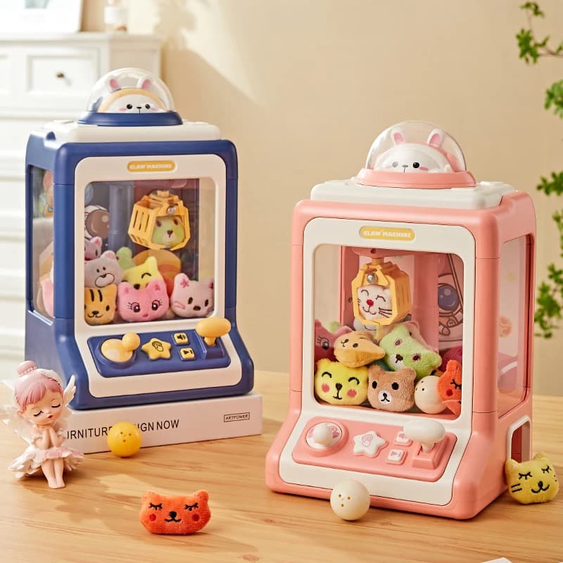 Macchina per artigli elettrica fai-da-te per bambini Ragazza Grab Mini Doll Clip Uovo Gru musicale Gioco Educativo Giocattolo per bambini per regali di 3 anni