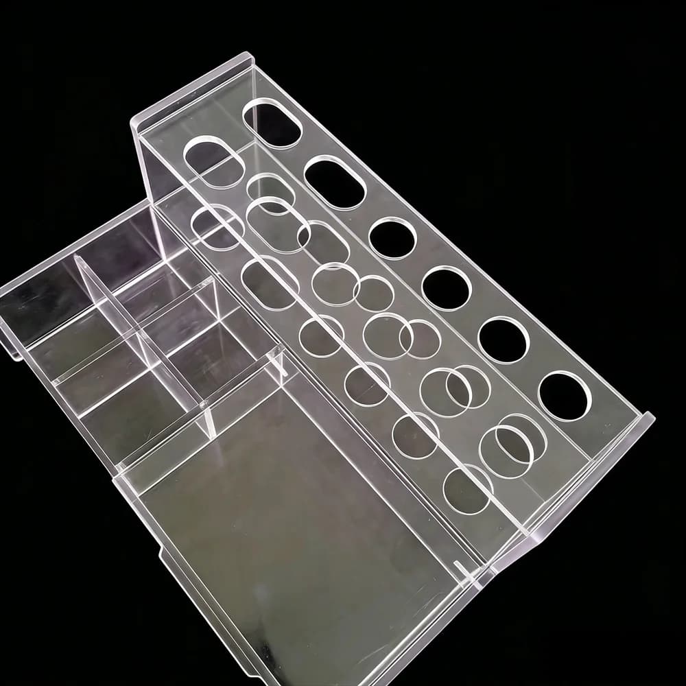 Transparent Acrylic Box for Dentists, Organizer for Resin Applicators Adhesive, Composite Syringes Dispenser, Large Container