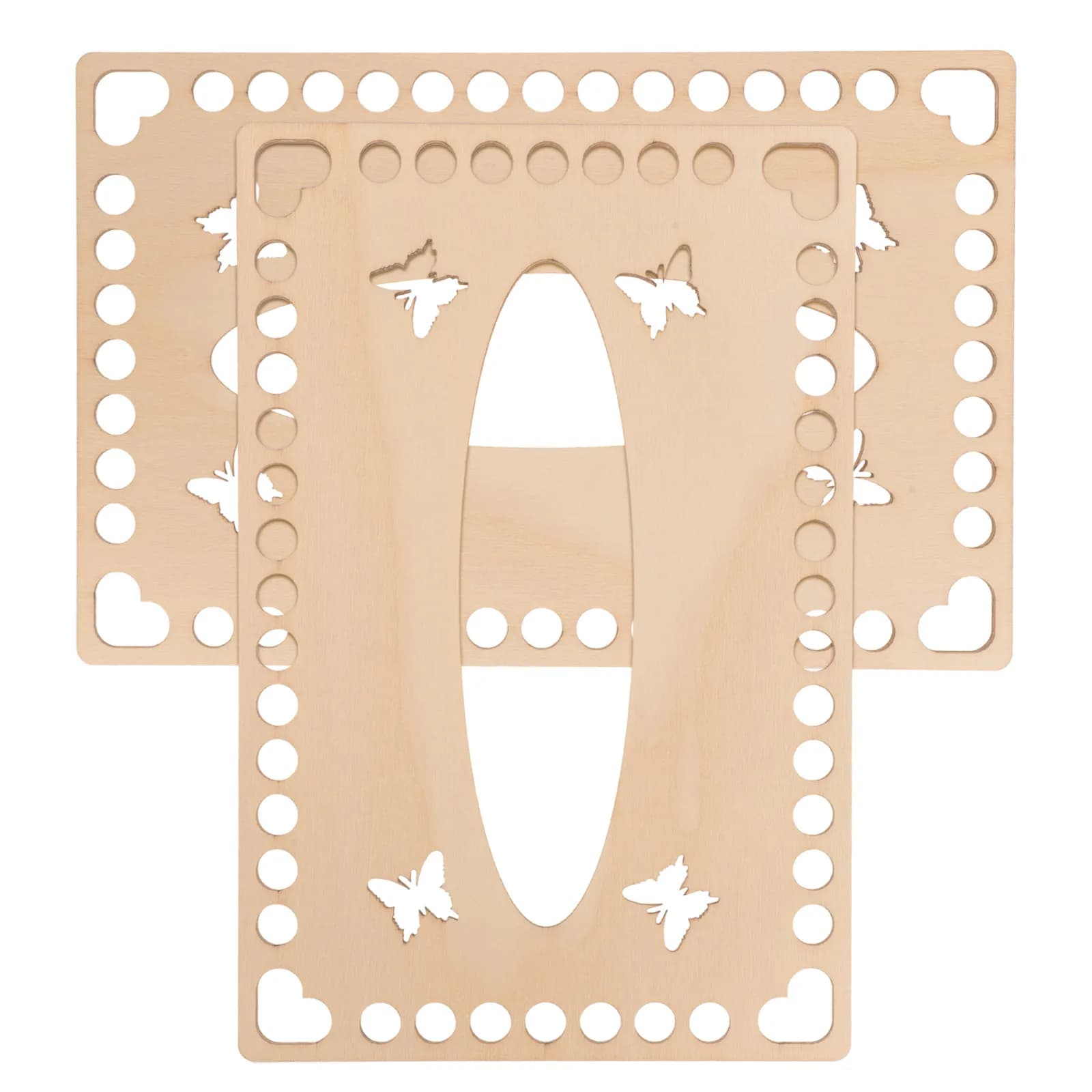 2 Pezzi Base in Legno per Borsa Intrecciata Fai da Te, Fondo per Borsa, Base per Cesto Intrecciato, Forniture per Artigianato