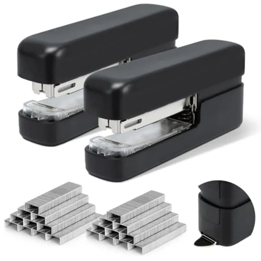 Stapler, Desktop Staplers with Integrated Staple Remover, 45 Sheet Capacity Office Stapler, 2 Pack
