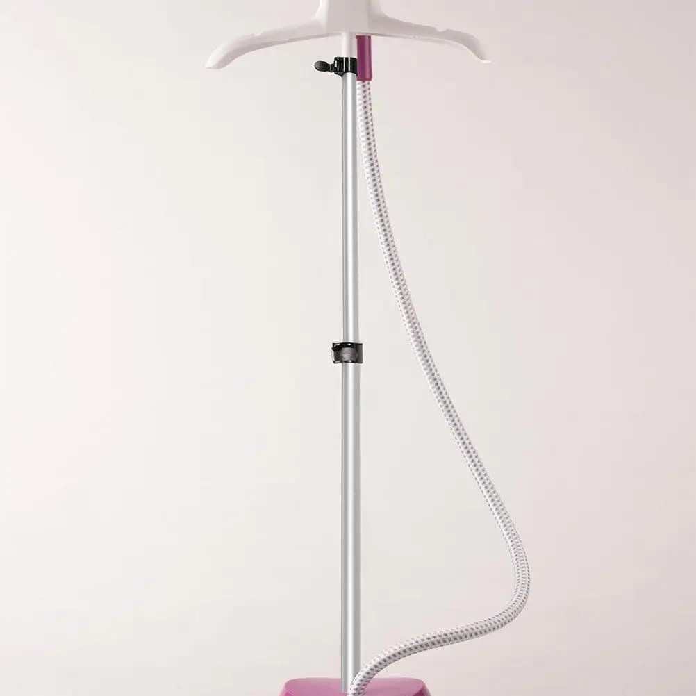 2 Pezzi Asta Telescopica Regolabile in Lega di Alluminio per Stiratura, Accessorio per Vaporizzatore di Vestiti, Supporto Stabile per Stiratura a Vapore, Portatile e Pieghevole