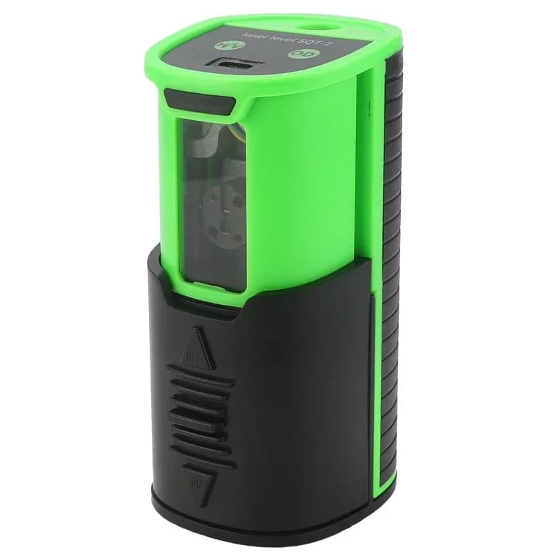 Livella laser portatile mini, piccola, con luce verde, proiettore a 4 linee, misuratore di livello ad alta precisione, accurato fino a 150m ° rotazione