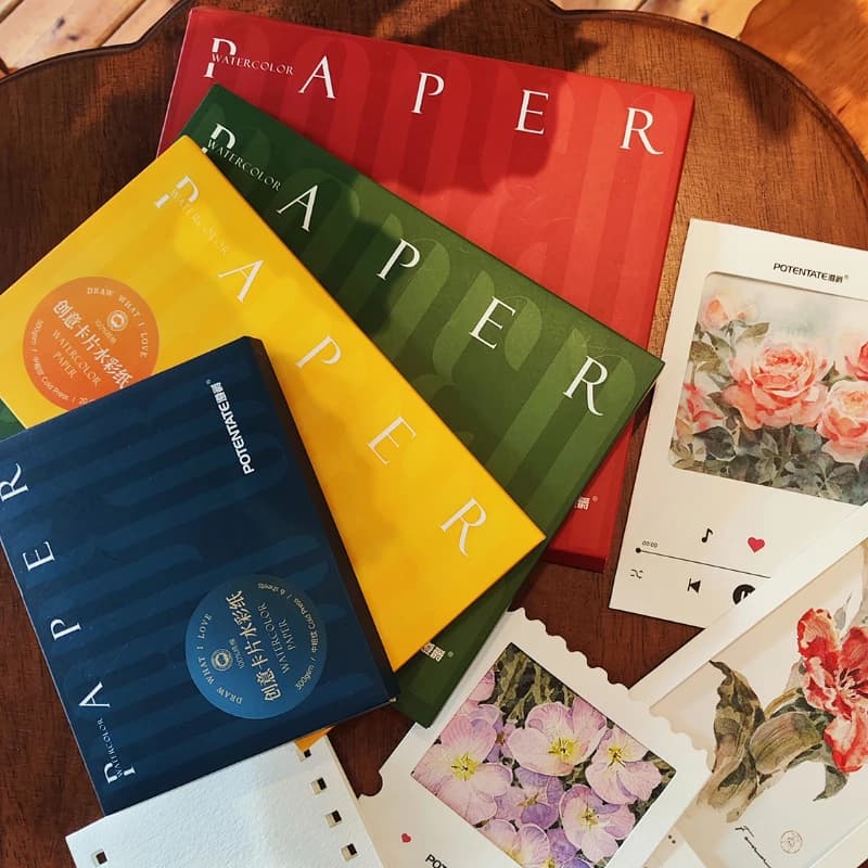 Portable Cotton Creative Card Watercolor Paper 300g Medium Coarse Grain Film/Ticket Stub Paper Creative Drawing Paper