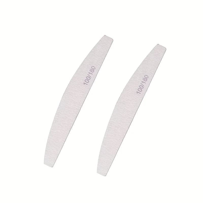 Nail File Buffer 100 180 Grit 2Pcs Set Double Sided Emery Board Professional Manicure Pedicure Salon Home Gel Acrylic Nail Art T