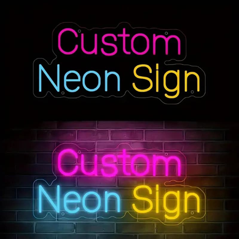 Insegna al neon personalizzata di grandi dimensioni per la decorazione della stanza di compleanno della festa nuziale Luce notturna al neon a LED Bar Club Shop Insegna al neon Regalo personalizzato