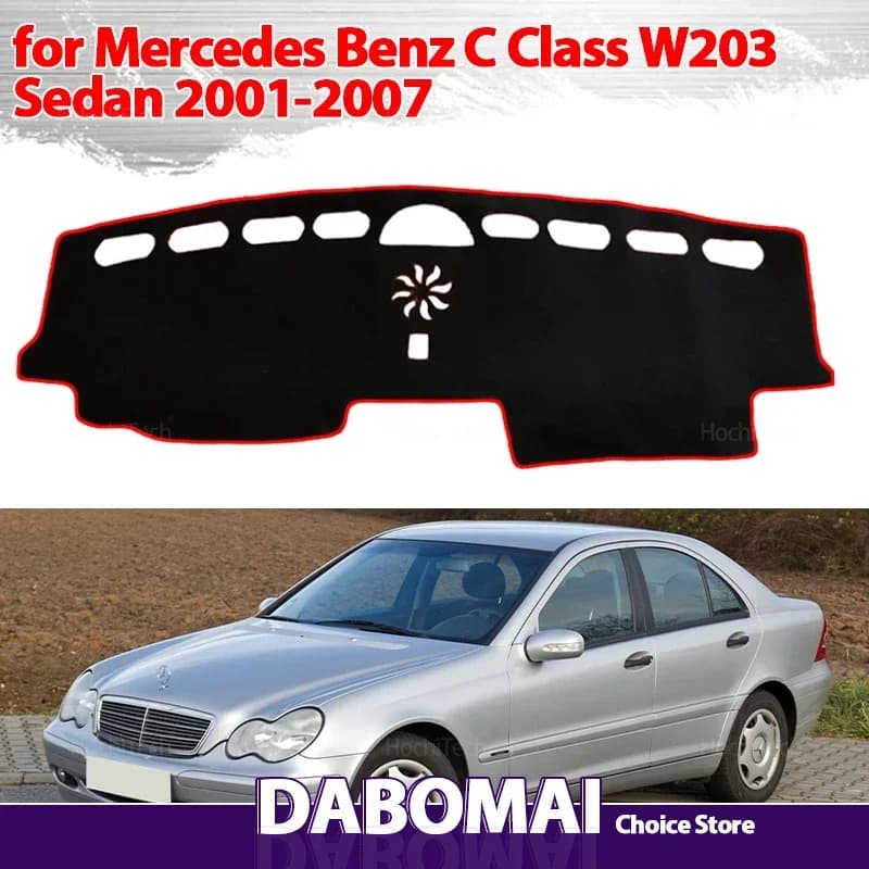 Sunset Car Accessories Dashboard Cover Dashboard Zerbino Pad Carpet for Mercedes Benz Class C W203 Berlina 2001-2007